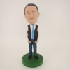 Picture of Custom Bobblehead Doll: Casual Man With Blue Tie