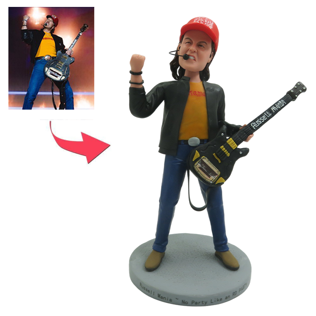 Picture of Custom Bobbleheads: Guitar Player in Rock Band | Personalized Bobbleheads for the Special Someone as a Unique Gift Idea｜Best Gift Idea for Birthday, Christmas, Thanksgiving etc.