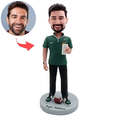 Picture of World Cup Football Coach | Personalized Bobbleheads for the Special Someone as a Unique Gift Idea