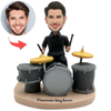 Picture of Male Playing the Drums | Personalized Bobbleheads for the Special Someone as a Unique Gift Idea