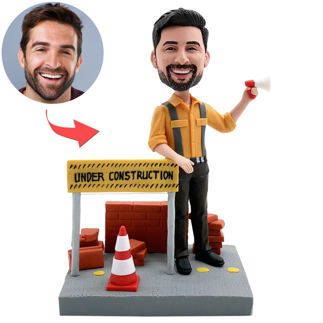Picture of Construction Worker | Personalized Bobbleheads for the Special Someone as a Unique Gift Idea