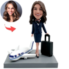 Picture of Airline Stewardess | Personalized Bobbleheads for the Special Someone as a Unique Gift Idea