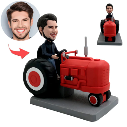 Picture of Man with Agricultural Vehicles | Personalized Bobbleheads for the Special Someone as a Unique Gift Idea