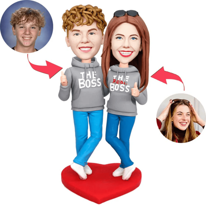 Picture of Custom Bobbleheads:Couple In Couple Outfit Thumbs Up | Personalized Bobbleheads for the Special Someone as a Unique Gift Idea｜Best Gift Idea for Birthday, Christmas, Thanksgiving etc.